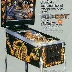 Pinbot Pinball Machine by Williams - 1986